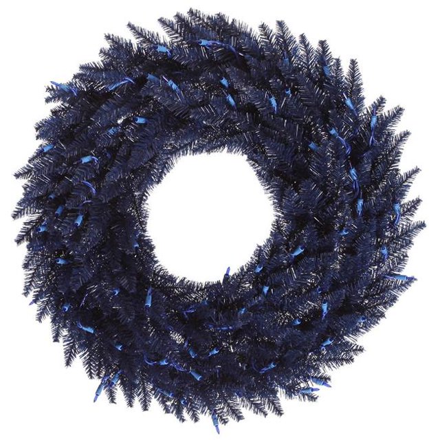 Navy Blue Fir Wreath, 48 in.