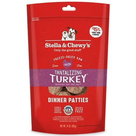 UPC: 0186011001752 | Stella & Chewy s Tantalizing Turkey Dinner Patties Grain-Free Freeze-Dried Raw Dry Dog Food  14 oz.