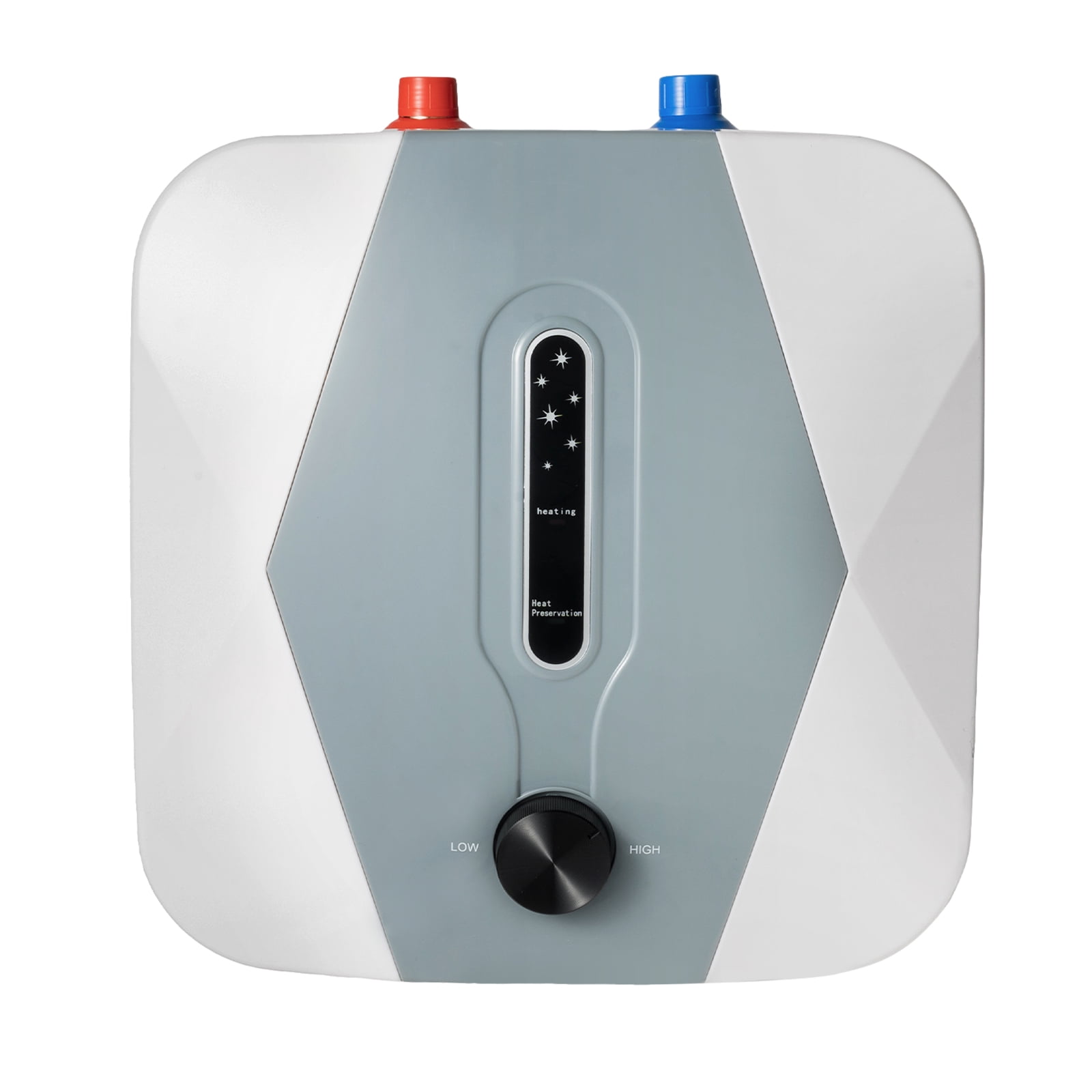 White 1500W Electric Instant Hot Water Heater Upper Water Onlet Small Water Tank for Garages Sinks Kitchens Apartments