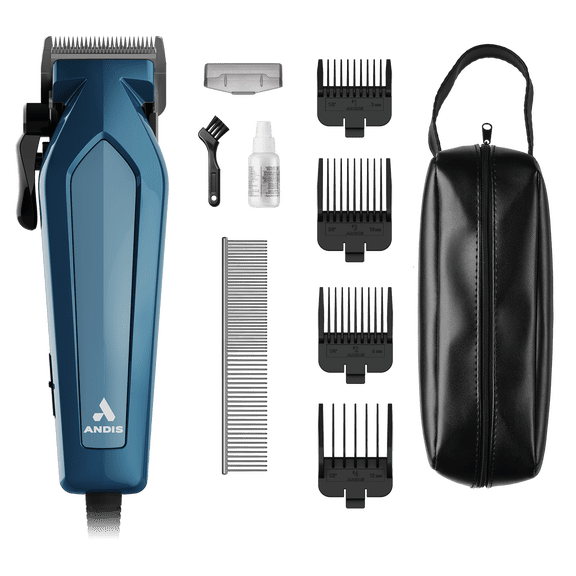 Andis Easy Clip Starter Kit, Teal with Adjustable Blade and Quiet Operation