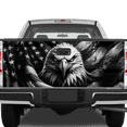 thumbnail image 2 of Lotusprinthandmade US Flag Eagle Tailgate Wrap 2 Sizes 26"x66", Patriotic Truck Tailgate Wrap, 2 of 4