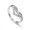 White, variant on Womens Titanium Steel Love Heart Ring Adjustable Opening Retro Ring with Metal Ethnic Geometric Elements Fashion Jewelry Gift for Her Rose Gold White and Gold