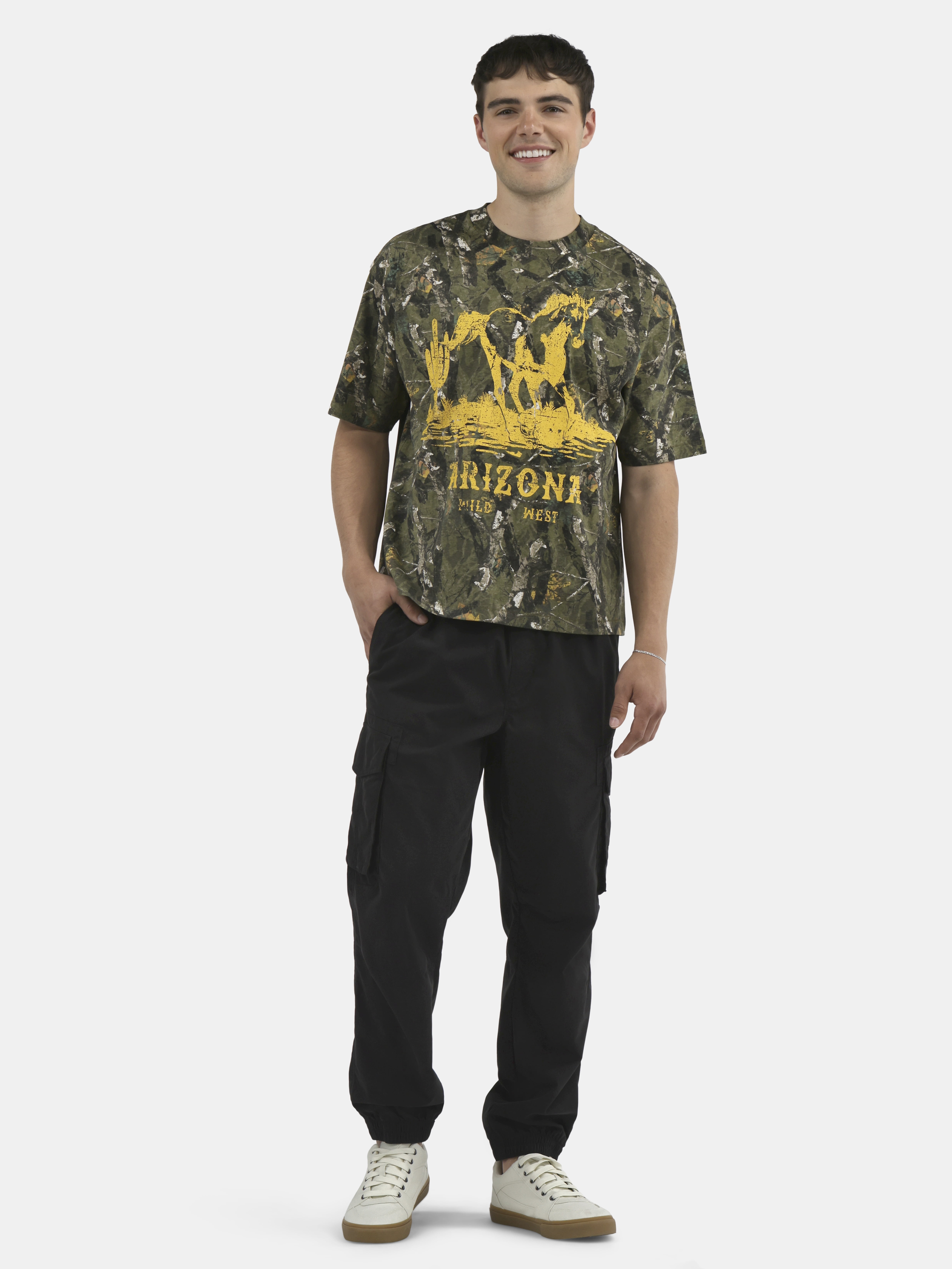 No Boundaries Graphic Crop Tee, Men's & Big Men's