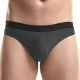 thumbnail image 3 of khonts,Men's Bikini Briefs Traceless Enhancing Pouch Underwear Soft Breathable Bikini Underpants Black XXL, 3 of 4