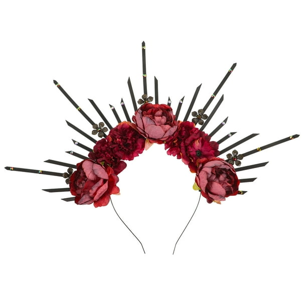 Diadema gótica Diadema de flores Diadema de diosa Diadema de cosplay Diadema de fiesta de Halloween
