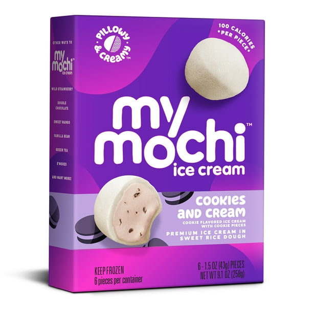 My Mochi Cookies And Cream Premium Mochi Ice Cream 6 1 5oz Pieces Walmart Com Walmart Com