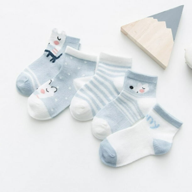 Calcetines gruesos de algodón con dibujos animados para bebé recién nacido, accesorios de ropa para niños de 0 a 2 años, 5 pares/lote