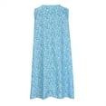 thumbnail image 3 of Women's Sundress Casual Boho Sleeveless Floral Tank Dress, Blue, Size 2XL, 3 of 5