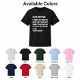 thumbnail image 3 of Funny Brother Message Graphic T-Shirt, Unisex Classic Fit, Cotton-Rich 180 GSM, Distressed Front Lettering, 3 of 5