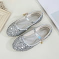 thumbnail image 2 of PINQI Girls Glitter Dress Shoes Mary Janes Princess Ballet 𝗙lats for Big Girls Closed Toe Sparkly Shoes for Wedding P𝗮rty, 2 of 9