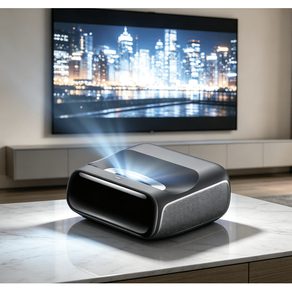 4K Ultra Short Throw Triple Laser Projector 3600 ISO Lumen Dolby Vision, 20W Dynaudio Integrated Speakers, Google TV, Dolby Atoms, DTS-X