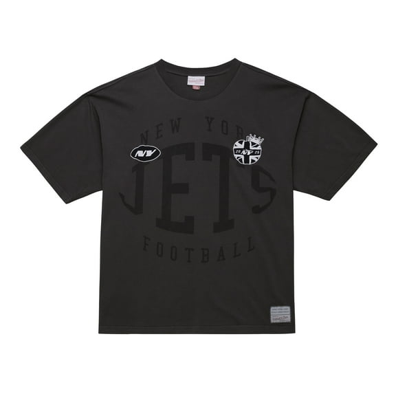 Men's Mitchell & Ness Black New York Jets Jets In London Downtown Collection Premium T-Shirt