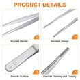 thumbnail image 4 of Uxcell 2 Pcs 6.3-Inch Stainless Steel Straight Blunt Tweezers with Serrated Tip Polish, 4 of 8