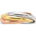 thumbnail image 2 of 14K Tri-Color Polished Rolling Ring (Size 8) Made In United States rr3-8, 2 of 5