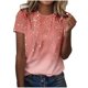 thumbnail image 1 of Camisetas de Manga Corta para Mujeres Moda Impresa Cuello Redondo Camiseta, Lentejuelas Detalle para Primavera Verano Casual Y Fiesta, 1 of 8
