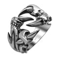 thumbnail image 5 of Stainless Steel Antique Gothic Biker Tribal Ring Black Men'S Unisex Claw B189, 5 of 11
