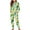Banana Palm Leaves, variant on Hippie Flower Women Sleepwear Pajama Set Long Sleeve Nightwear 2 Pack Floral Home Long Pant & Pullover T-shirt Outfits Comfy Crew Neck Pajamas Size M
