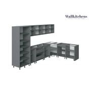 Kitchen Prestige Collection Natural Teak & Black Color Base Size 11Ft Wide