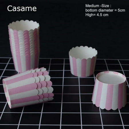 50pcs Solid Color Baking Cupcake Liners - Cake Cups Candy Cups Paper Dessert Cups for Rainbow Party and Birthday Favor DIY