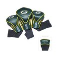 thumbnail image 1 of Fundas de palos de golf con logotipo de los Green Bay Packers de la NFL (juego de 3). Numerados 1, 3 y X. Se ajustan a palos de golf grandes. Forro de terciopelo para una mayor protección. Talla única, 1 of 1