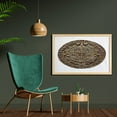 thumbnail image 2 of Aztec Wall Art with Frame, Tribal Themed Medallion of Mexican Civilization Tribal Astronomy Pattern, Printed Fabric Poster for Bathroom Living Room, 35" x 23", Dark Brown and Dark Tan, by Ambesonne, 2 of 2