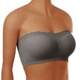 thumbnail image 2 of Womens Double Lined Tube Tops JIANLAI Women's Scalloped Edge Strapless Bandeau Bra, Wirefree Seamless Padded Tube Top Bra, Non Slip Basic Invisible Bralette for Summer Dresses, 2 of 6