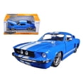 thumbnail image 1 of 1967 Ford Shelby Mustang GT-500 azul con rayas blancas 1/24 modelo de coche a presión por Jada Jada Toys 97401bl, 1 of 1