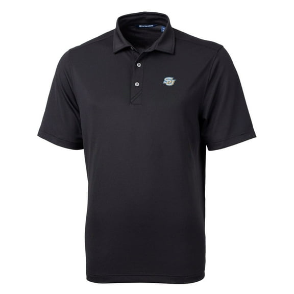 Men's Cutter & Buck Black Southern University Jaguars Big & Tall Virtue Eco Pique Recycled Polo