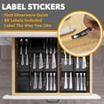 thumbnail image 2 of SpaceAid Bamboo Silverware Drawer Organizer with Labels, 15.6"L x 8"W x 2.4"H, Black, 2 of 7