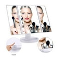thumbnail image 5 of Tri-Fold Luminous Makeup Mirror with 22 LED Lights, with 2X,3X Magnification,180 Degree Rotation, Dual Power(White), 5 of 5