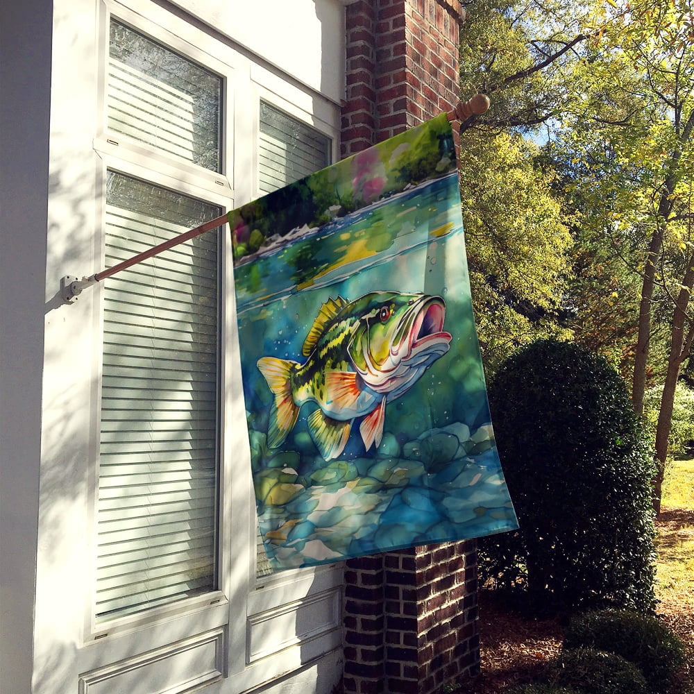 Largemouth Bass House Flag 28 in x 40 in
