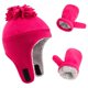 thumbnail image 1 of Guantes de dedo con terciopelo otoño e invierno guantes de gorro de lana para niños, 1 of 1