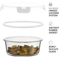 thumbnail image 3 of 24-Piece Glass Storage Containers with Lids - Airtight, Leak-Proof, Dishwasher Safe, Tupperware Glass Dishware Set with Lids, Food Storage Containers, Meal Prep Containers, Gray, 3 of 7