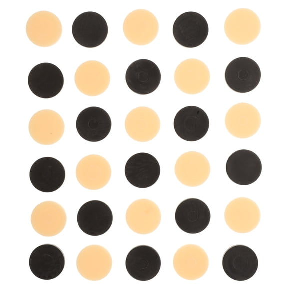 ORDDIART Checkers Pieces Game 32Pcs Black Plastic for Board Game Table Accessories