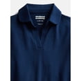 thumbnail image 2 of Weekend Academy Girls French Terry Pleated Polo Dress, Sizes 4-18, 2 of 3