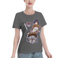 thumbnail image 2 of Women's Basic Short Sleeve T-Shirt Attacking Giant Mikasa Ackerman, 2 of 6