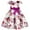 Purple, variant on girls' dresses Toddler Kids Girls Floral Flowers Prints Short Sleeves Beach Straps Dress easter clothes Pink,Size:3-4 Years