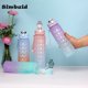 thumbnail image 5 of Botella deportiva de 600 ml/750 ml/1000 ml con escala de tiempo, botella para beber al aire libre con degradado de color, taza con pajita motivacional y portátil para hacer ejercicio, 5 of 5