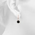 thumbnail image 4 of AoneJewelry Black & White Diamond Leverback Earring for Women | 14K Rose Gold 2.10 Carat 4 Stone Round Cut Prong Setting Genuine Diamond, 4 of 5