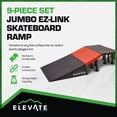 thumbnail image 2 of Elevate Outdoor Jumbo EZ-Link Heavy-Duty Plastic Skateboard Ramp Set, 600 lb Capacity, 2 of 9