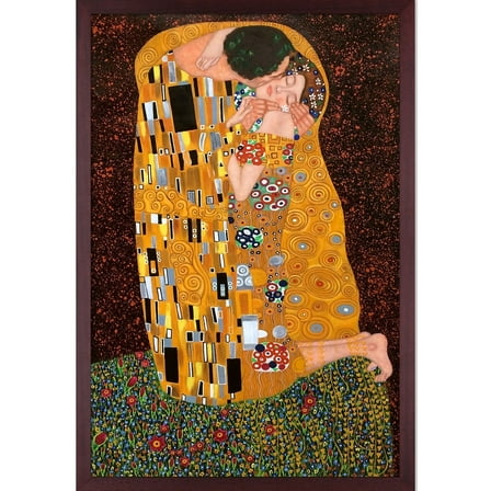 La Pastiche  Gustav Klimt 'The Kiss' (Full view) Hand Painted Oil Reproduction