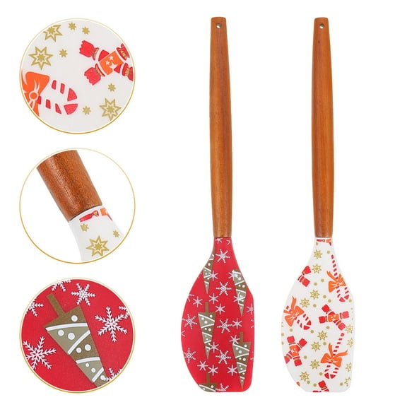 NIYANGLE 2Pcs Baking Spatulas Assorted Color Heat-Resistant Convenient Baking Tool