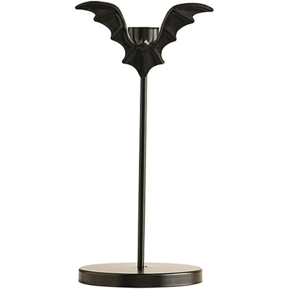 Black Bat Candlestick Holders Taper Candle Holder Metal Vintage Modern Decorative, Candle Stick Long Holder, for Indoor Outdoor Fireplace Party Wedding Dining Home