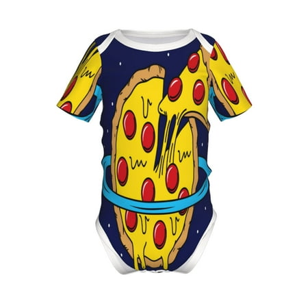 

Junzan PLANETA EN FORMA DE PIZZA Print Short-Sleeve Baby Climbing Clothes Bodysuits for Infant One-Piece for Baby Boys & Girls Baby Clothes Baby Romper with Snap Closure-2 Years