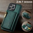 thumbnail image 5 of Allytech Magnetic Detachable Wallet Case for iPhone 15 Plus, [Support Wireless Charging] Luxury PU Leather Slim Cover with Card Slots & Kickstand, Protective Anti-Drop RFID BLOCKING Case, Green, 5 of 14