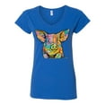 thumbnail image 3 of Dean Russo The Pig Animal Lover Women's Standard V-Neck Tee, Royal, Small, 3 of 6