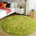 thumbnail image 3 of Socofuz 5x5ft Grass green Fluffy Rug, Soft Indoor Modern Round Carpets Perfect for Kid's Room Cloakroom, 3 of 7