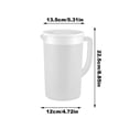 thumbnail image 2 of Jarra grande con tapa, 2,7 l, de plástico, for bebidas, zumos, té helado, nevera, botella de agua, leche, hervidor frío, 2 of 5