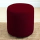 thumbnail image 2 of Funda elástica redonda para otomana, reposapiés, funda para sofá, otomana de almacenamiento para sala de estar Funda Silla Redonda Vino Tinto, 2 of 7