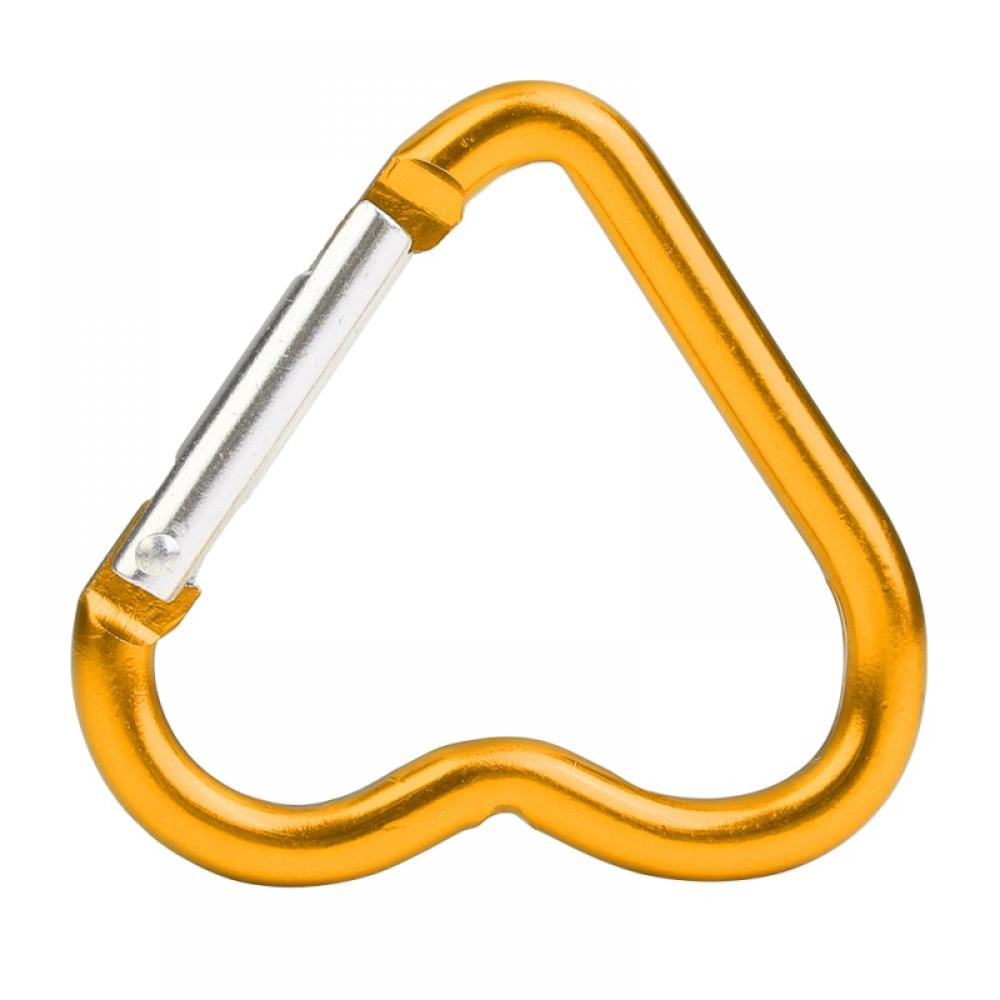 10 Pcs Heart Shaped Aluminum Alloy Keychain Clip Carabiner Snaphook Hook Holder 